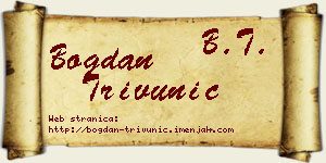 Bogdan Trivunić vizit kartica